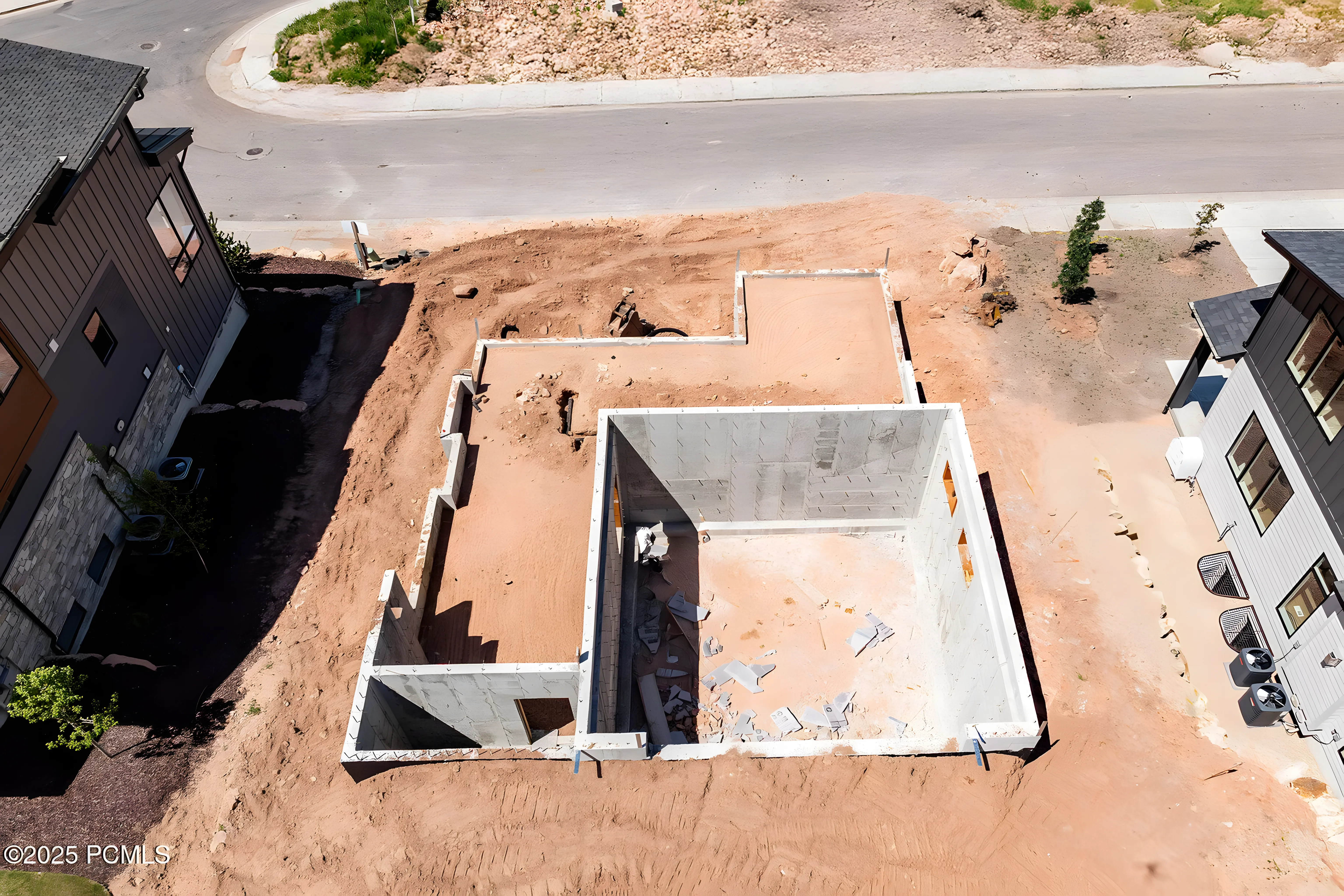Park City Hideaway foundation footprint from above