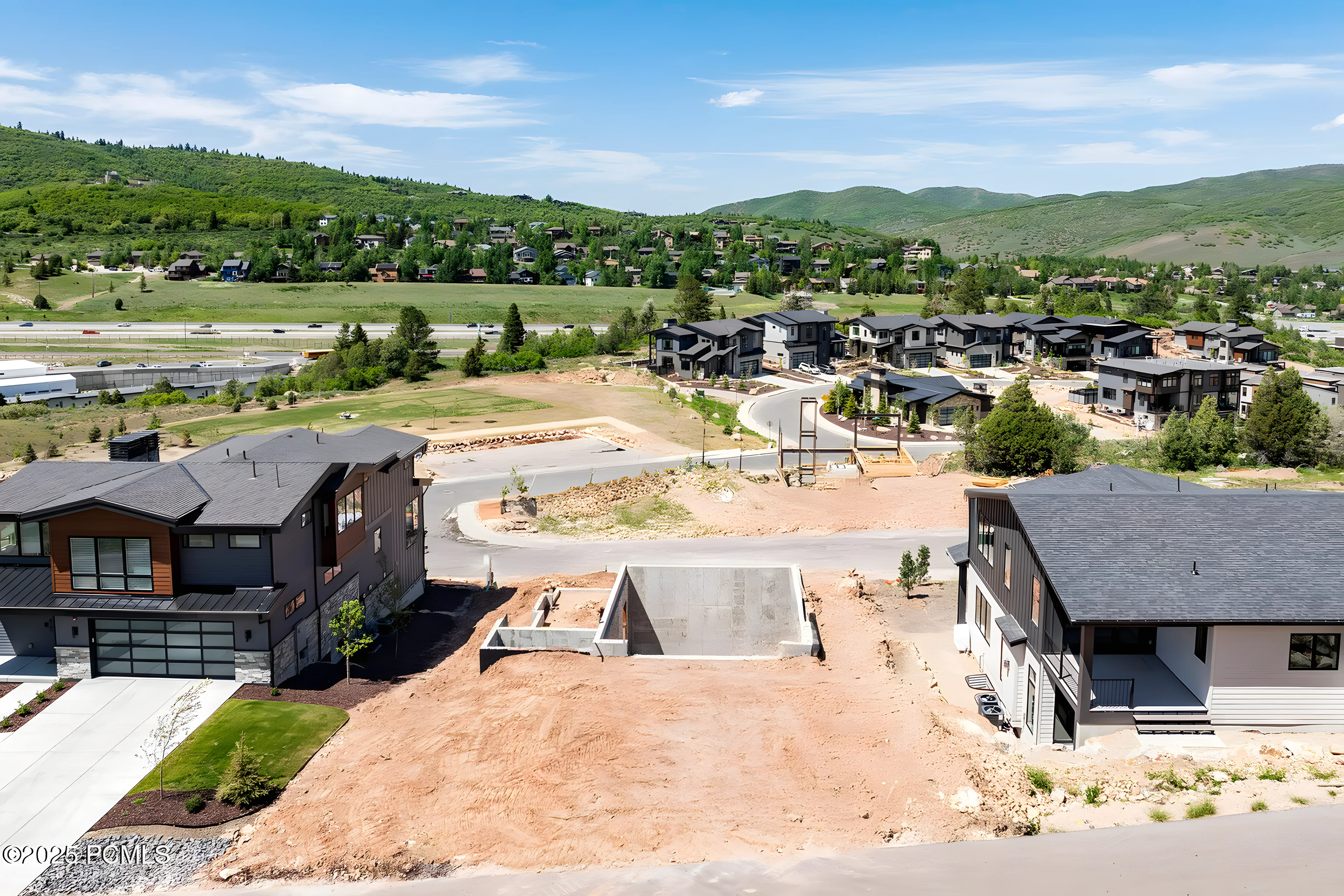 Discovery Ridge site aerial showing Park City neighborhood context
