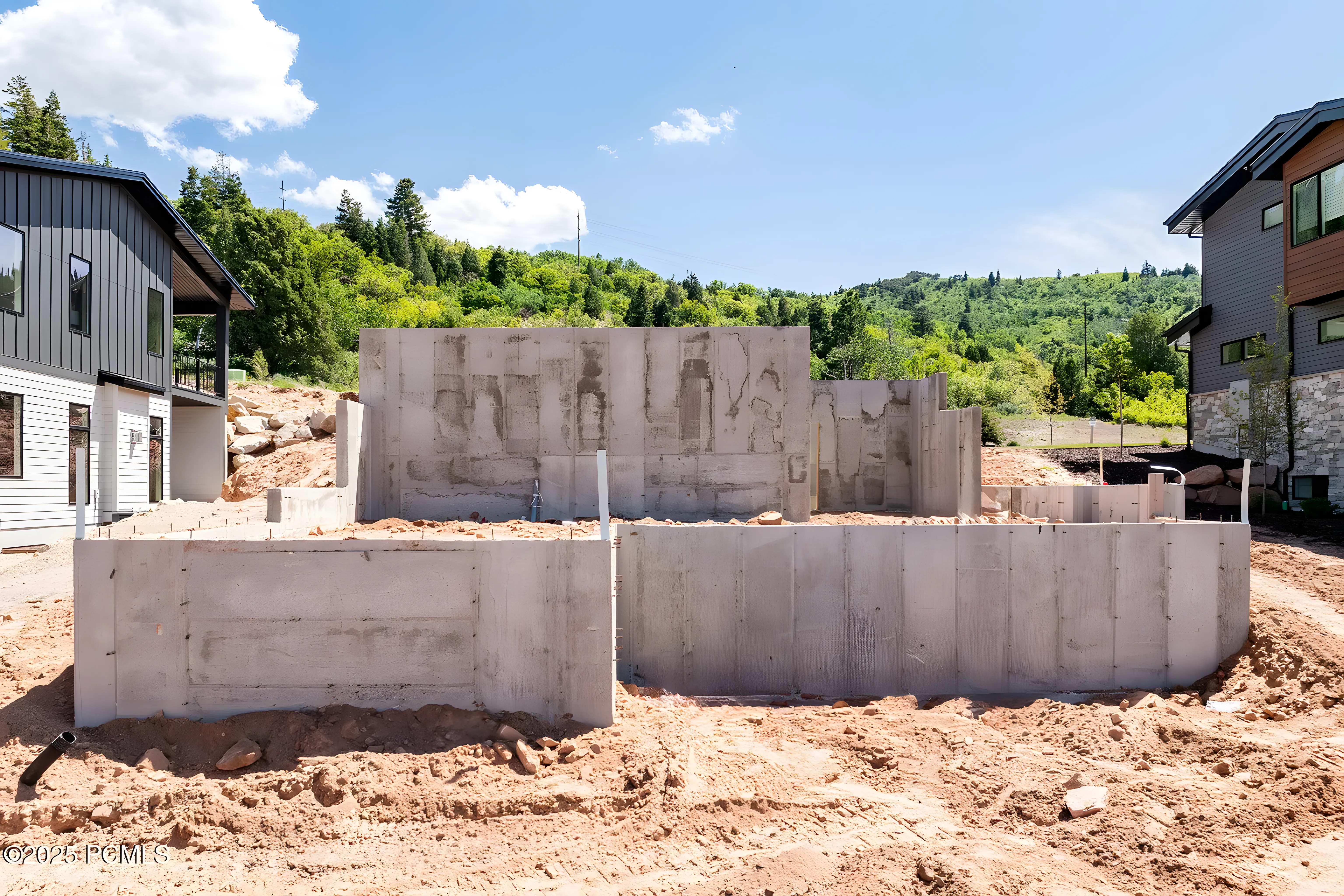 Park City Hideaway concrete wall work