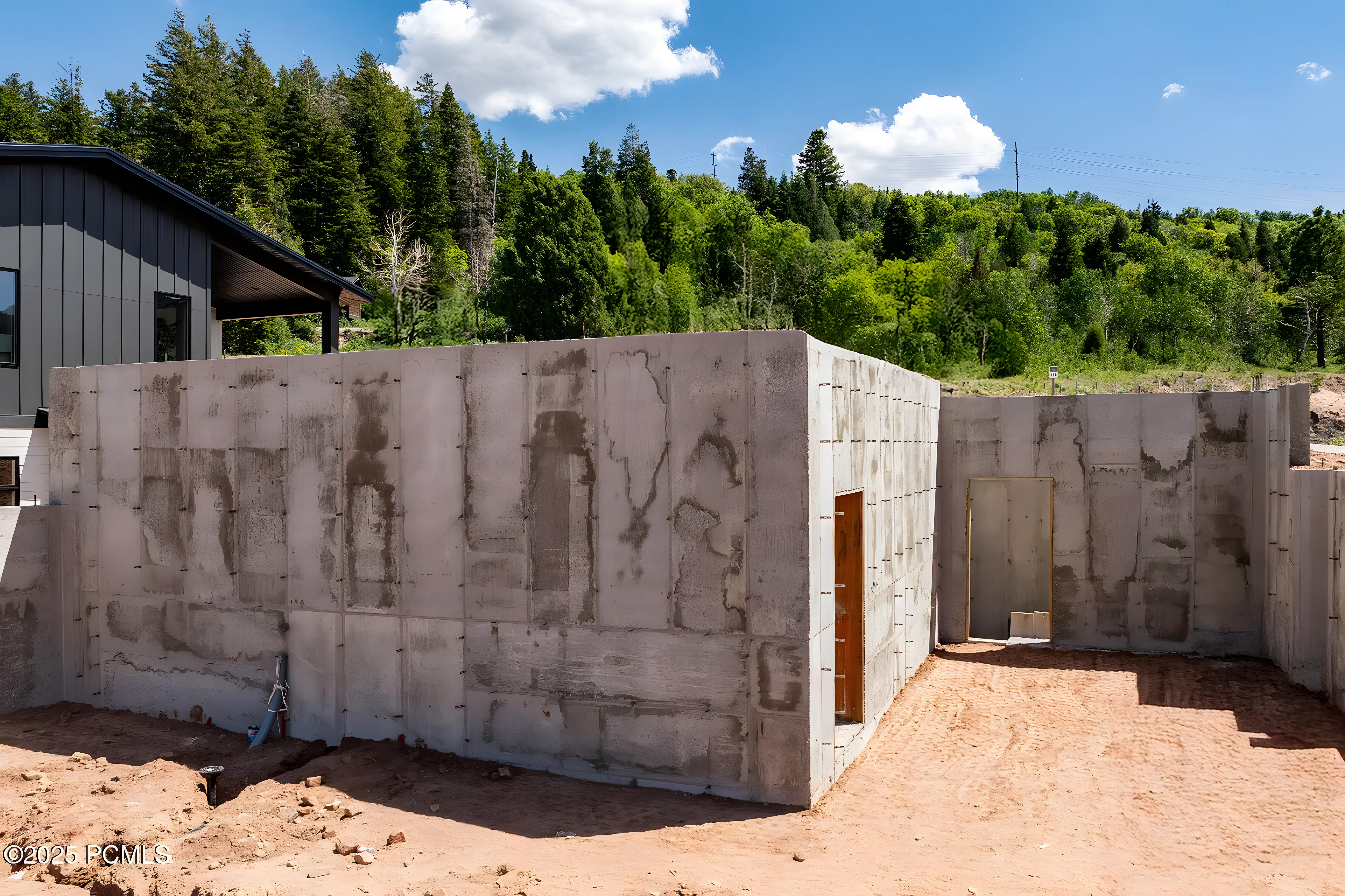 Park City Hideaway mid-construction aerial